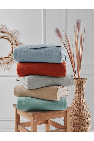 AKSU Brighton Collection Cotton TV Blanket 130x170 Gray