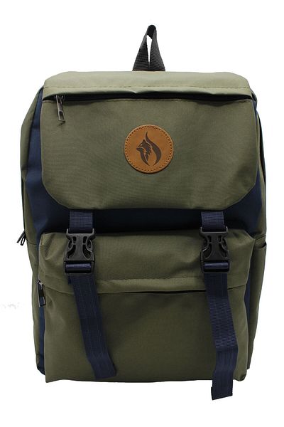 Bläck Αδιάβροχο ύφασμα Imperteks Unisex Χακί-μαύρο σακίδιο πλάτης και σχολική τσάντα 310