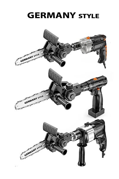 Germany Style Akülü ve Elektrikli Matkabı Odun Kesme Makinesine Dönüştüren Ap...