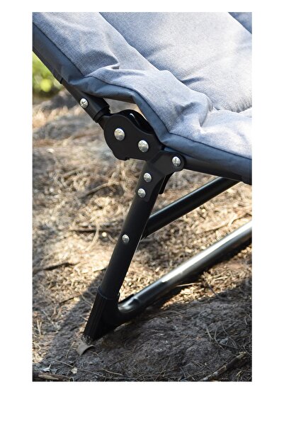 Westus Minderli Şezlong Katlanır Kampet Plaj Yatağı 5 Kademeli Sandalyesi Oxfort Paslanmaz Yatak Tatil