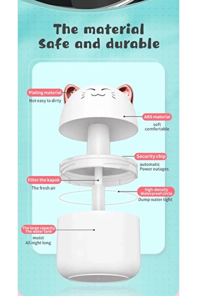 STLIFE Aromatik Oda Kokusu Hava Nemlendirici Led Işıklı Buhar Makinesi Oda Araç Nemlendirici