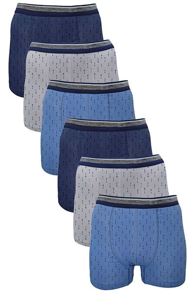 Onurel 6-Piece Patterned Assortment Lycra Garsoy Boy Boy Boxer