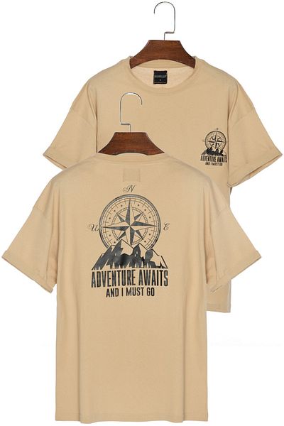 GHASSY CO. Unisex Back And Chest Printed Psl Outdoor Regular Oversize T-shirt