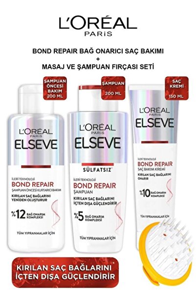 ELSEVE Bond Repair Yıpranmış Saçlar için Yeniden Bağ Oluşturucu Onarıcı Saç Bakım Seti