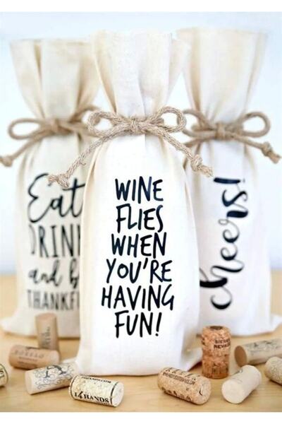 Genel Markalar 3'lü Dekoratif Şişe Kılıfı Seti, şık ve estetik dekorasyon aks...