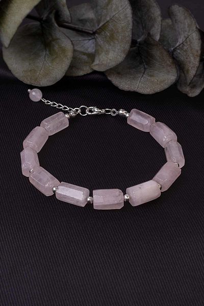 Dünya Doğal Taş Quartz Stone Pink Bracelet