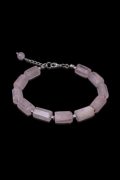 Dünya Doğal Taş Quartz Stone Pink Bracelet