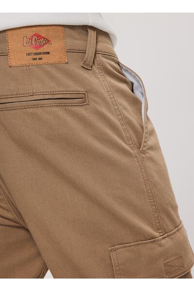 Lee Cooper Κανονική μέση Άνετο μπεζ ανδρικό παντελόνι Chino 232 Lcm221008 Fair 1 Beige