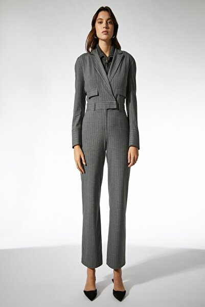 Koton Γυναικείο φόρεμα γκρι ριγέ