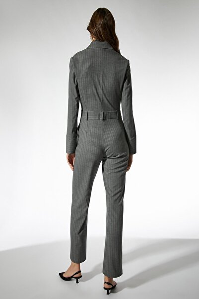 Koton Γυναικείο φόρεμα γκρι ριγέ