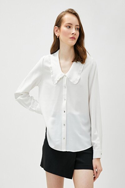 Koton Women's Off-White Shirt