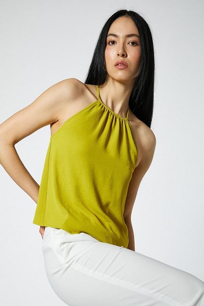 Koton Zitronen-Sari-Tanktop für Damen