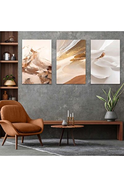 Zevahir Mobilya Dekorasyon Triple Mdf Modern Drawing Table Set