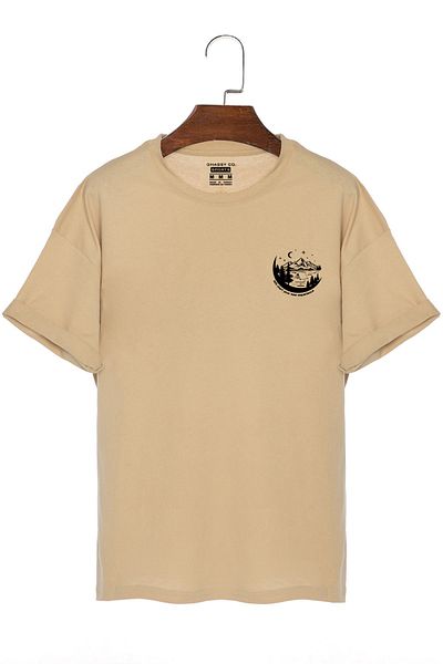GHASSY CO. Unisex μπλουζάκι με στάμπα στην πλάτη και στο στήθος Aydoğa Outdoor Regular Oversize
