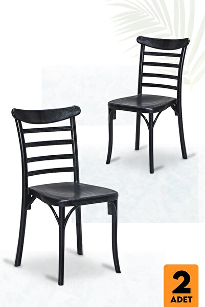 SANDALİE Home Efes 2 Adet Mutfak Sandalye -siyah