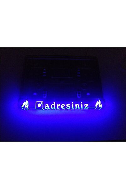 kuzutech Motosiklet Işıklı Plakalık Krom Görünümlü Gerçek Pleksi Lazer Kesim Yazı Alanı