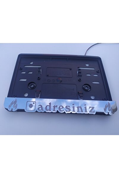 kuzutech Motosiklet Işıklı Plakalık Krom Görünümlü Gerçek Pleksi Lazer Kesim Yazı Alanı