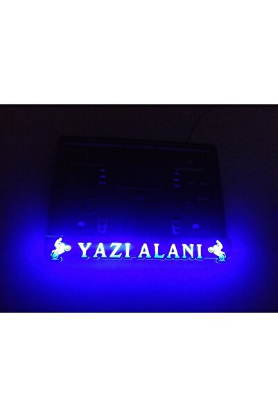 kuzutech Motosiklet Işıklı Plakalık Krom Görünümlü Gerçek Pleksi Lazer Kesim Yazı Alanı