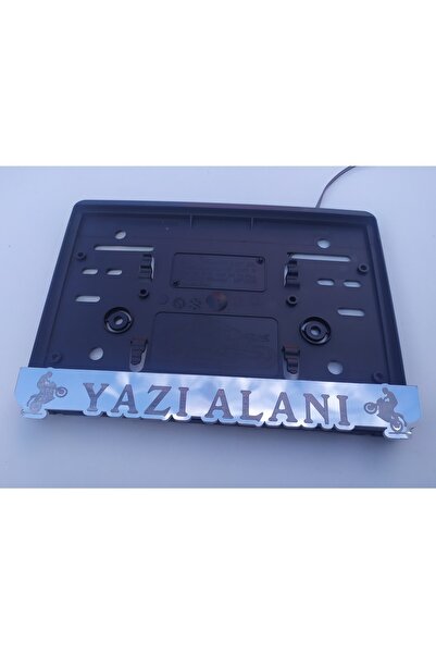 kuzutech Motosiklet Işıklı Plakalık Krom Görünümlü Gerçek Pleksi Lazer Kesim Yazı Alanı