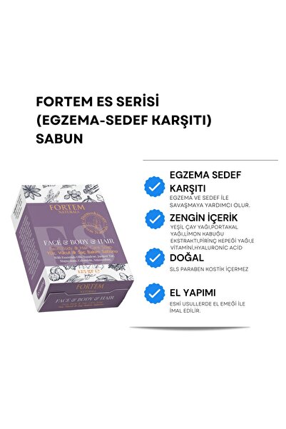 FORTEM Yüz, Vücut Ve Saç Bakım Sabunu Es Serisi(EGZEMA-SEDEF KARŞITI)