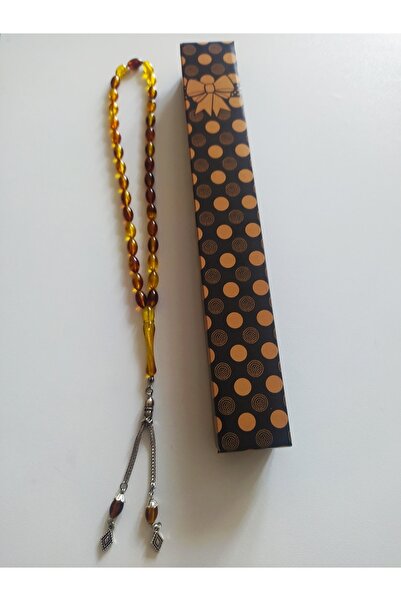 DİBA AVM Mărgele de rugăciune elegantă cu model galben - cu cutie cadou