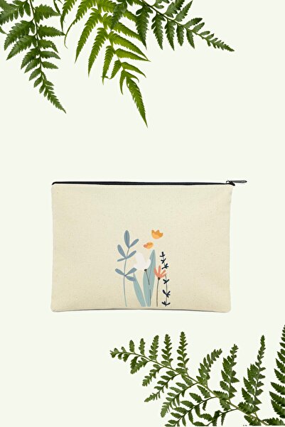 APRENDİ Чанта за грим с дизайн „Синьо цвете“