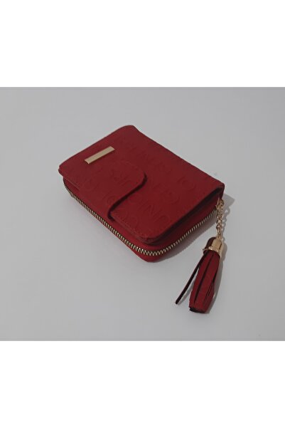 renkli çiçekler Women's Wallet Useful Red Color Women's Wallet