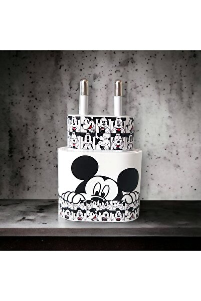 fırsatlar diyarı Iphone 20w Şarj Aleti Kaplama Stickerı - Mickey Mause - Miki...