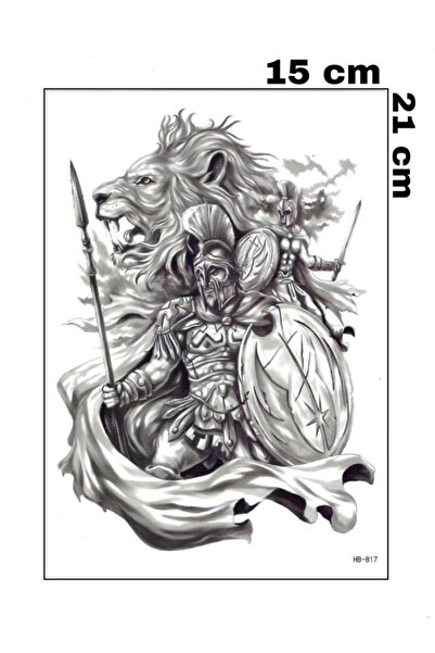 Mecit Tuhafiye Aslan Gladyatör Savaşcı Geçici Dövme