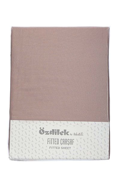 Özdilek Fitted Elastic Single Sheet Set (100X200)-Ground Brown