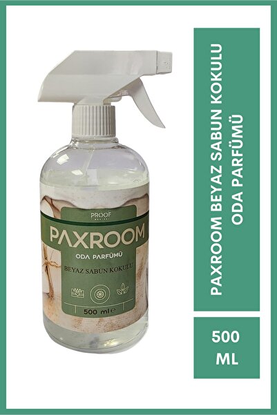 PAXROOM Beyaz Sabun Kokulu 500ml 1 Adet, Oda Kokusu, Banyo Kokusu, Dolap Koku...