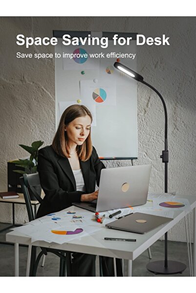 EN SİGA LED Yer Lambası Ayaklı Ayarlanabilir 3 Renk Parlaklıklı Döner Güzelli...