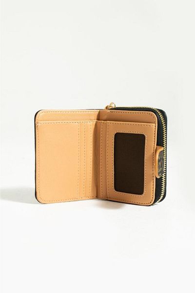 ImPolo Nora Black Camel Printed Women's Wallet 10x13 Size