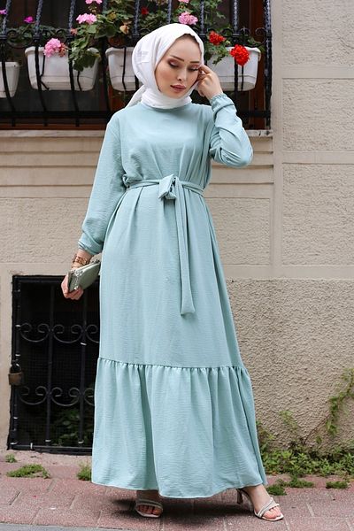 festmoda Women's Green Piece Dress