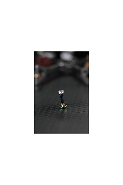 depozoom Cerrahi Çelik Kıkırdak Tragus Helix Zirkon Taş Labret Piercing