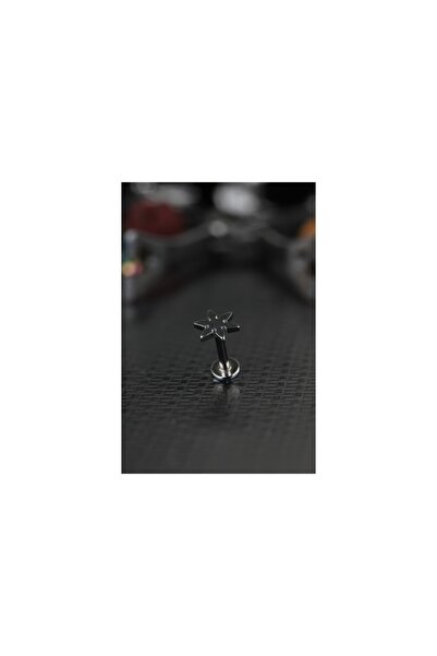 depozoom Cerrahi Çelik Kıkırdak Tragus Helix Labret Ninja Yıldızı Piercing