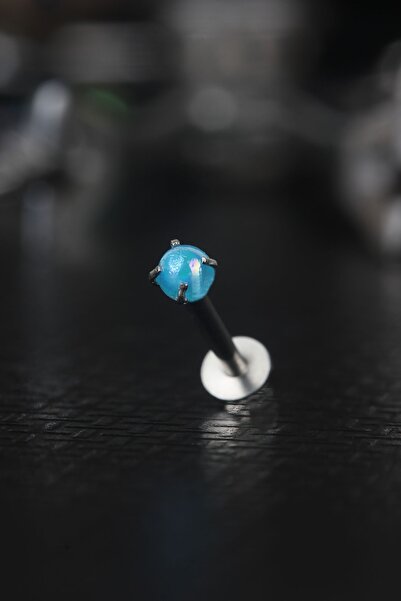 depozoom Cerrahi Çelik Kıkırdak Tragus Helix Zirkon Taş Labret Piercing