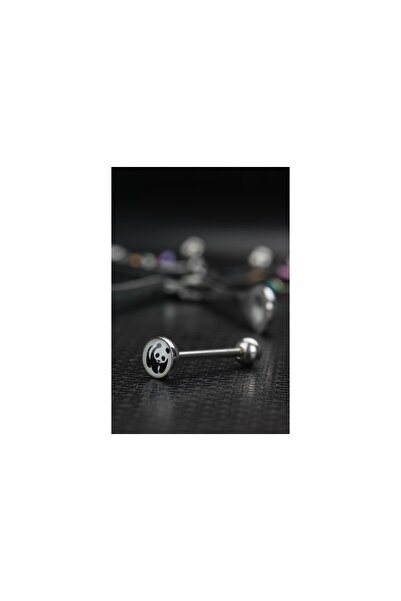 depozoom Cerrahi Çelik Panda Dil Piercing 18 Mm