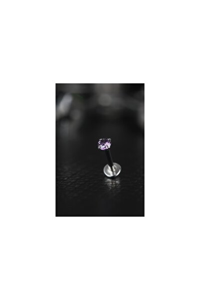 depozoom Cerrahi Çelik Kıkırdak Tragus Helix Zirkon Taş Labret Piercing