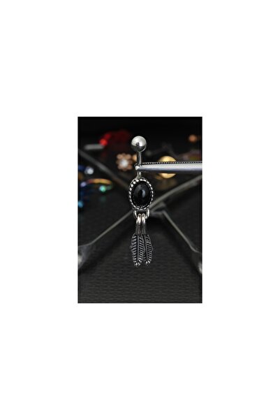 depozoom Cerrahi Çelik Zirkon Taşlı Göbek Piercing