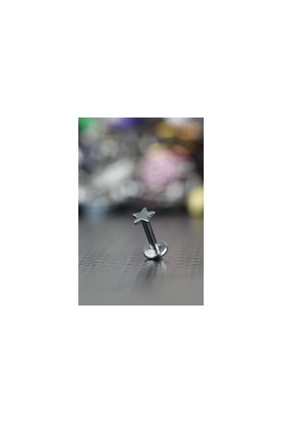 depozoom 316l Cerrahi Çelik Tragus Kıkırdak Helix Labret Yıldız Piercing