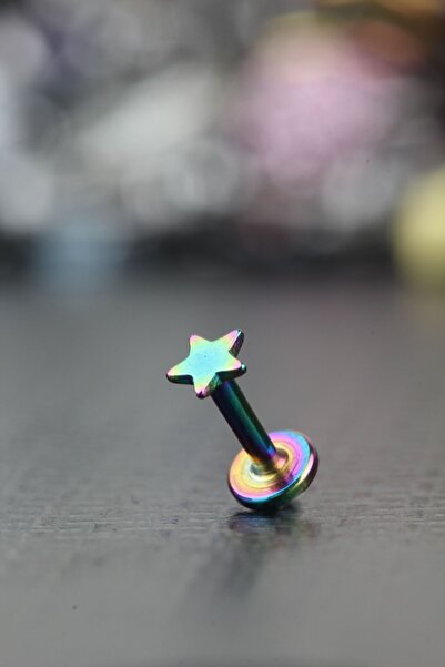 depozoom 316l Cerrahi Çelik Tragus Kıkırdak Helix Labret Yıldız Piercing