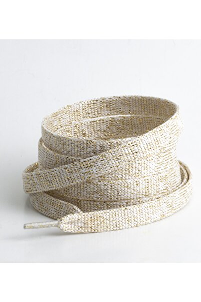 AiryFooT Krem Simli 120 Cm Simli Yassı Bağcık, Bot, Spor, Converse, Günlük Ayakkabı Bağcığı