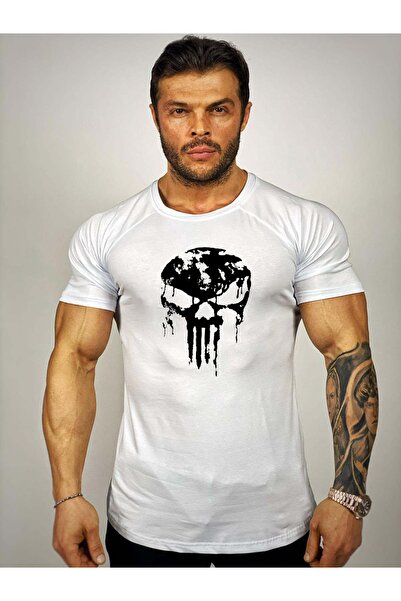 Black İstanbul Tshirt γυμναστικής με στάμπα κρανίου