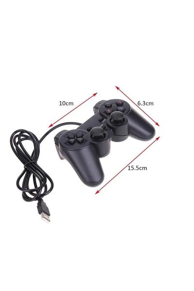 beboncool PC USB Windows 7-8-10-11 Uyumlu Kablolu Analog Double Titreşimli Oyun Kolu