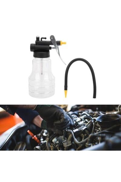 Go İthalat مضخة علبة زيت شفافة مع خرطوم محمول، مسدس شحم تشحيم سريع الضغط العا...