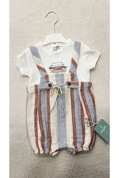 Babydola baby boys and girls salopet striped model