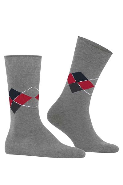 Burlington Herrensocken - King, Bio-Baumwolle, Rautenmuster