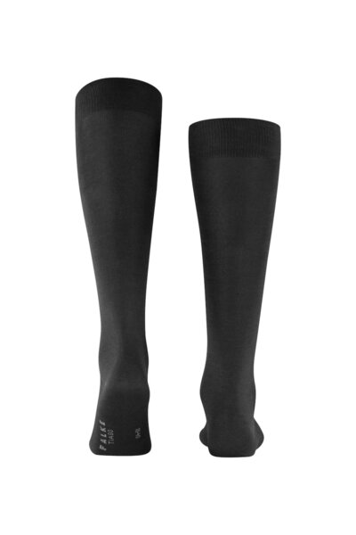 FALKE Herren Kniestrümpfe - Tiago, Socken, Bio-Baumwolle, Logo, lang, einfarbig
