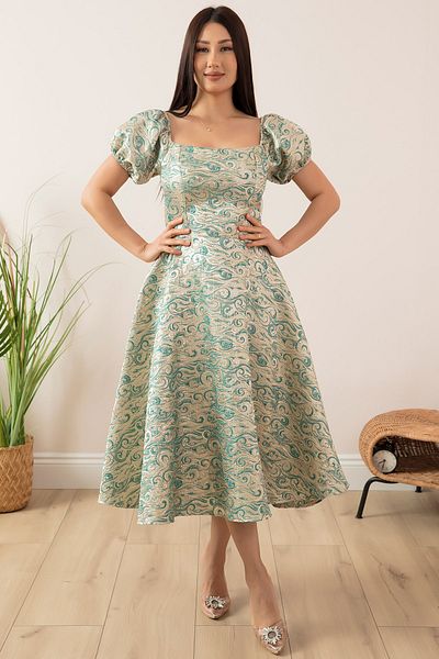 PULLIMM WATERMELON SLEEVE SILVERY DRESS 13410